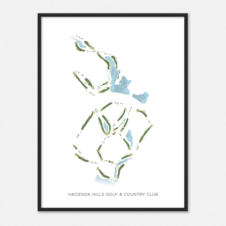 Print of Hacienda Hills Golf & Country Club Modern Map
