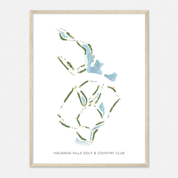 Print of Hacienda Hills Golf & Country Club Modern Map
