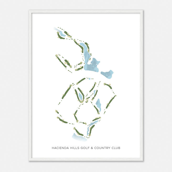 Print of Hacienda Hills Golf & Country Club Modern Map