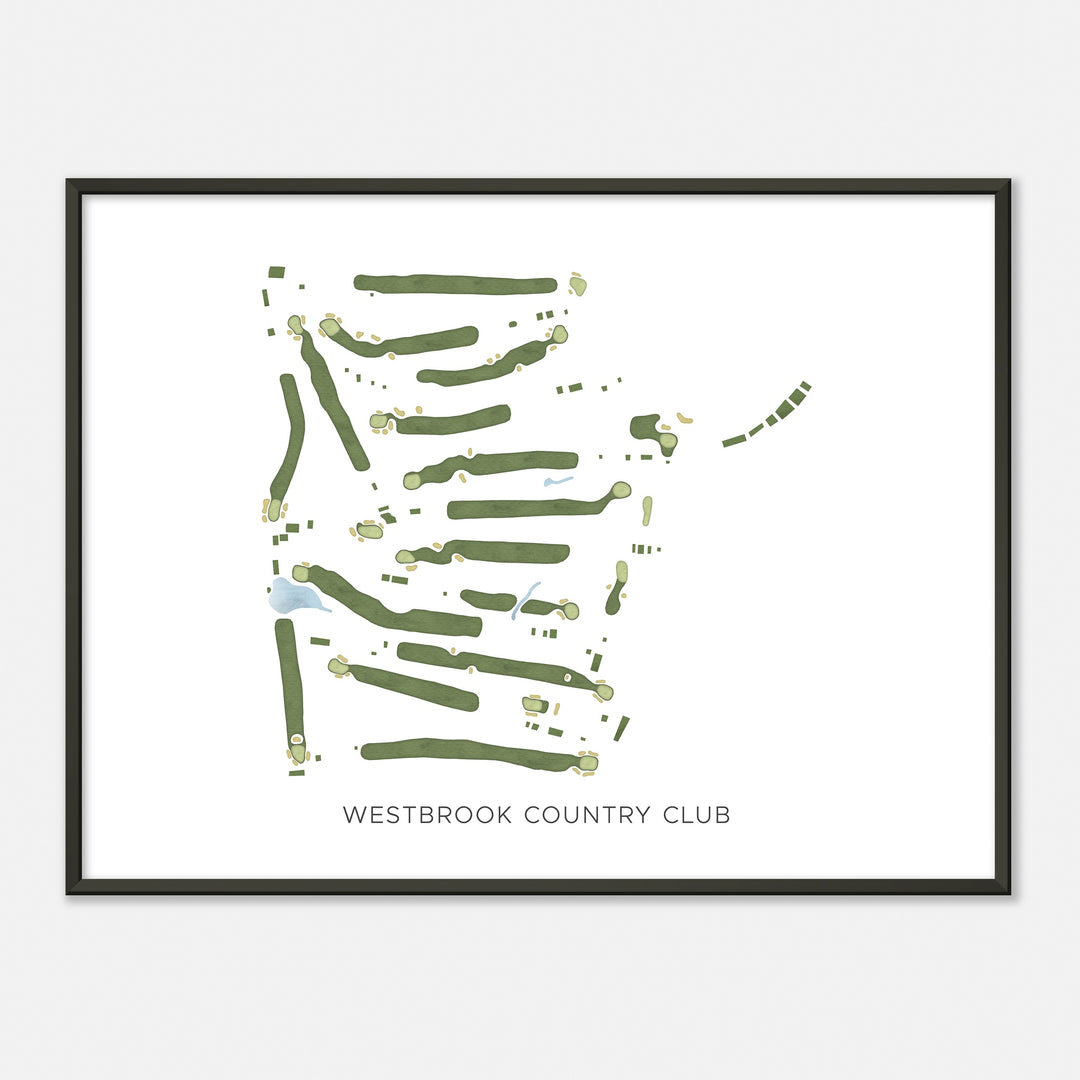 Print of Westbrook Country Club Modern Map