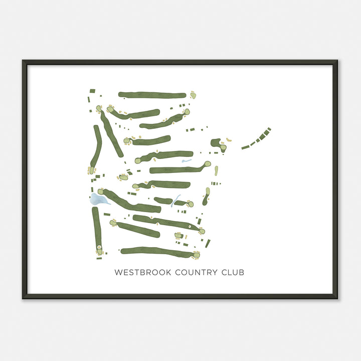Print of Westbrook Country Club Modern Map