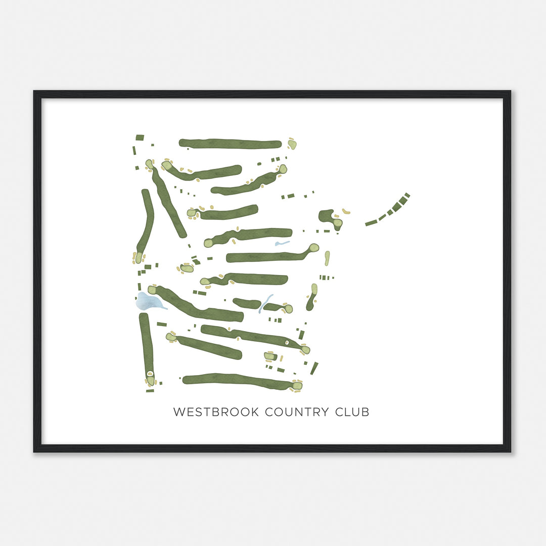 Print of Westbrook Country Club Modern Map