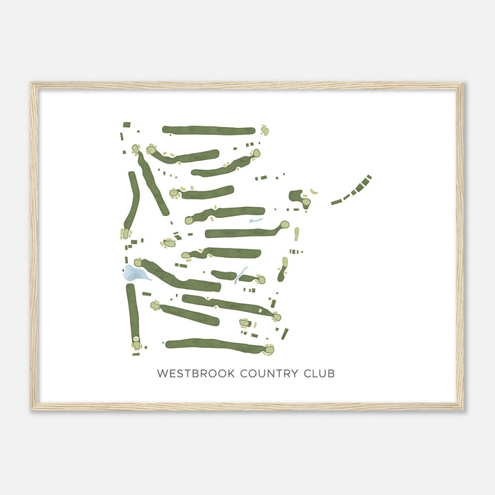 Print of Westbrook Country Club Modern Map