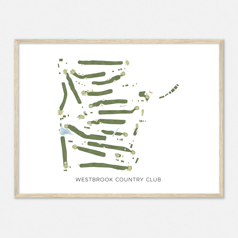 Print of Westbrook Country Club Modern Map