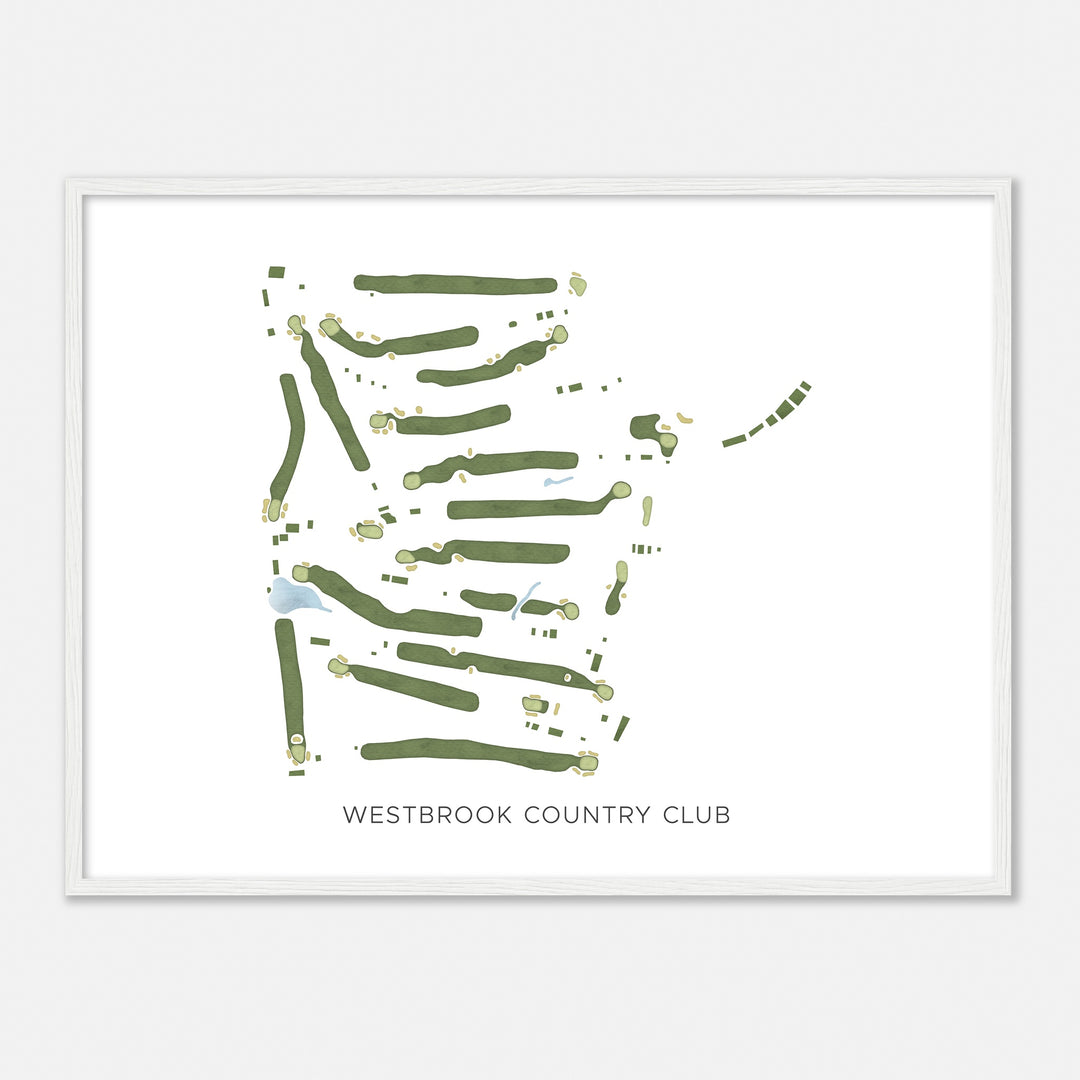 Print of Westbrook Country Club Modern Map