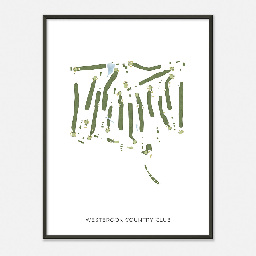Print of Westbrook Country Club Modern Map