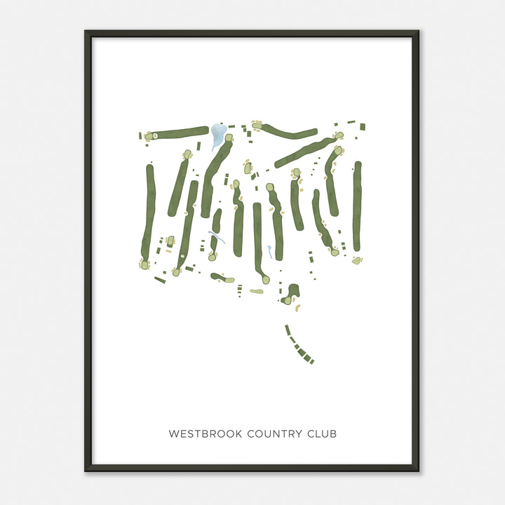 Print of Westbrook Country Club Modern Map
