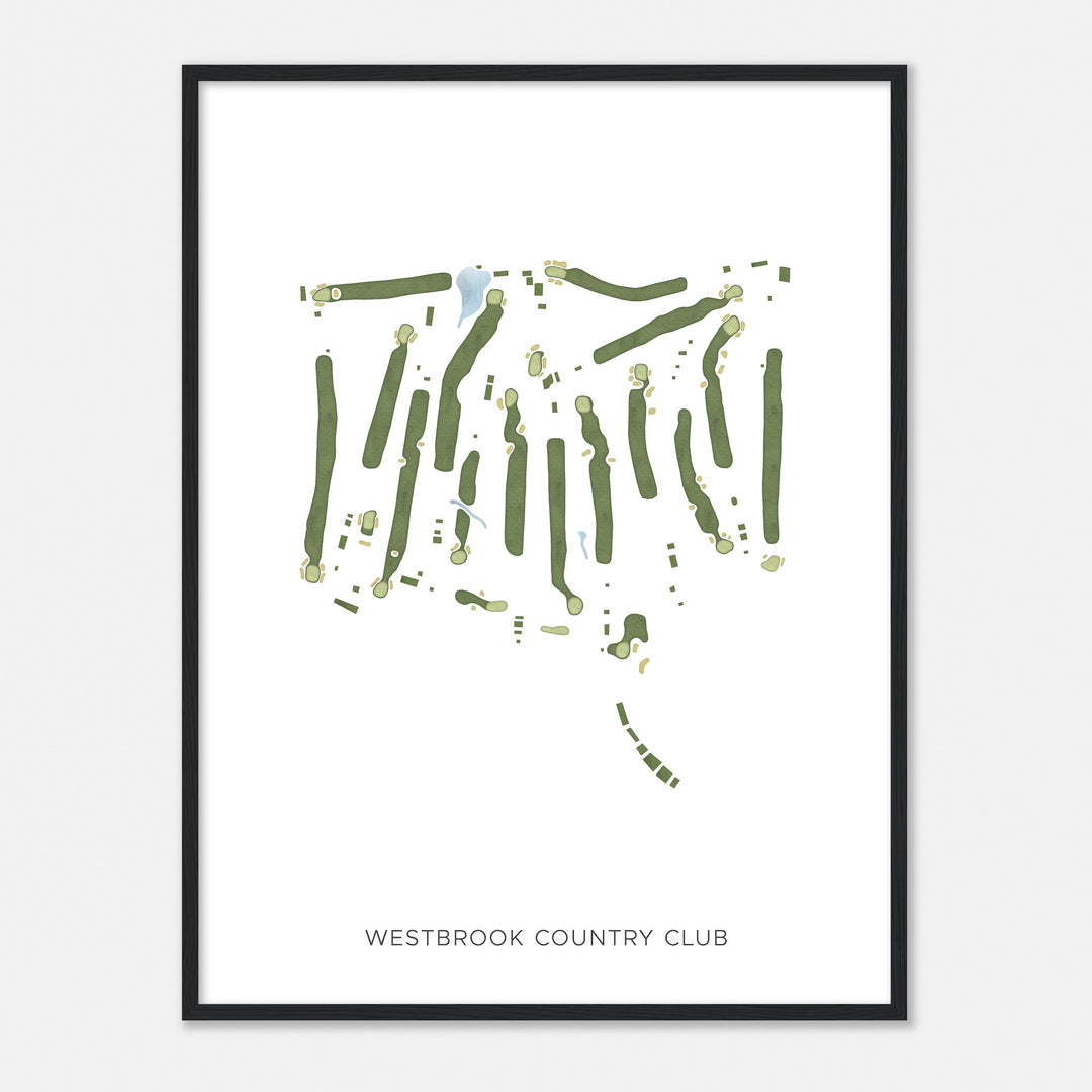 Print of Westbrook Country Club Modern Map