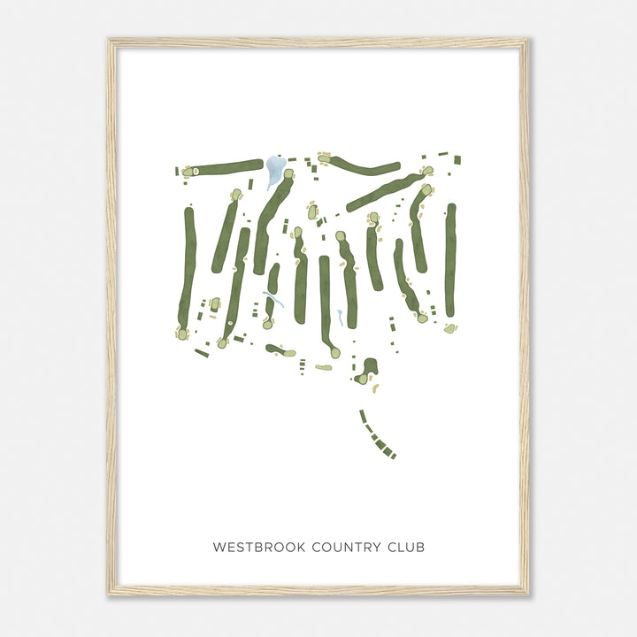 Print of Westbrook Country Club Modern Map