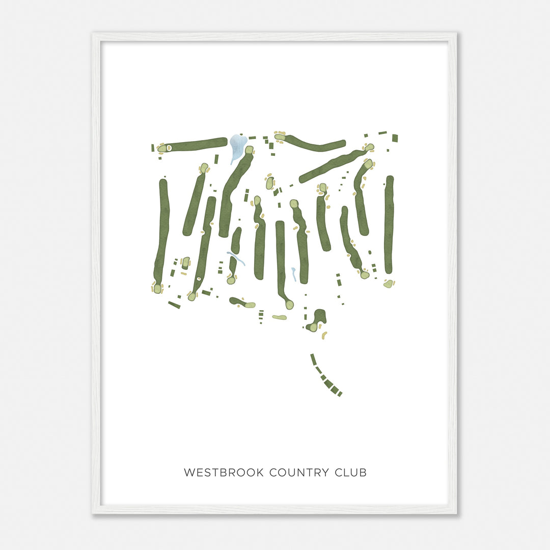 Print of Westbrook Country Club Modern Map