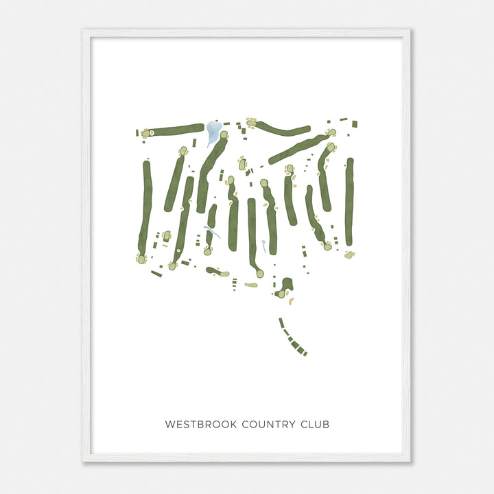 Print of Westbrook Country Club Modern Map