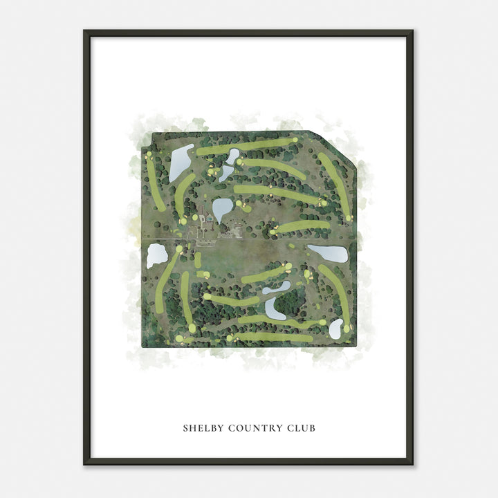 Print of Shelby Country Club Classic Map