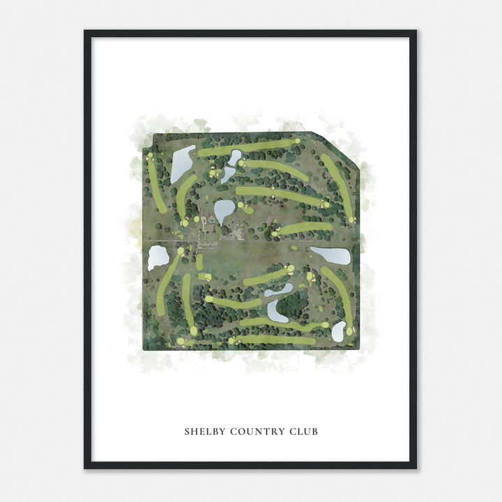 Print of Shelby Country Club Classic Map
