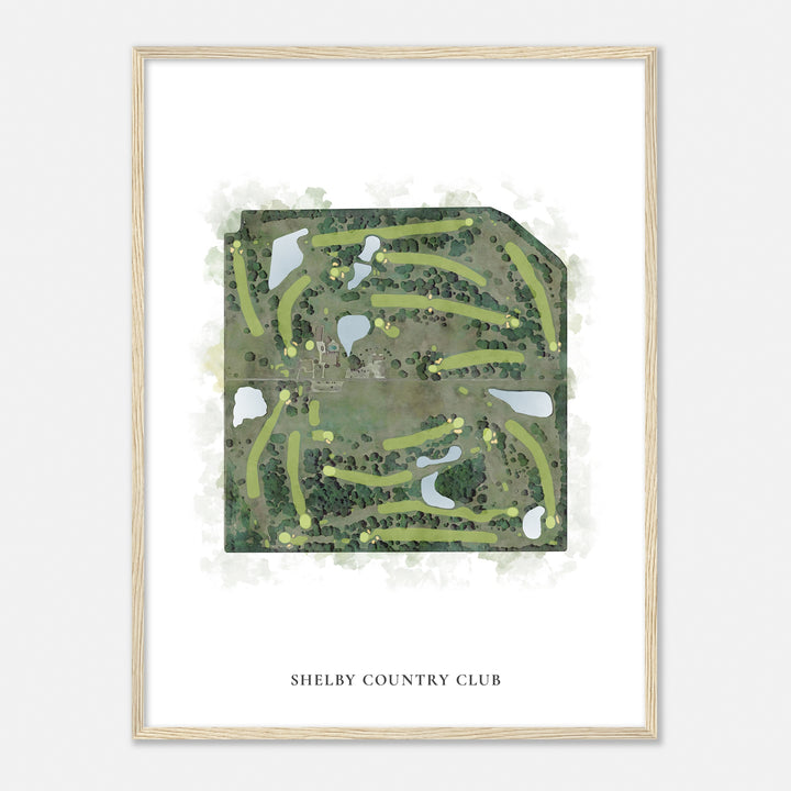 Print of Shelby Country Club Classic Map