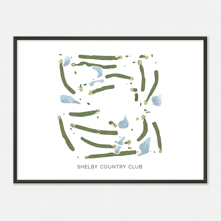 Print of Shelby Country Club Modern Map