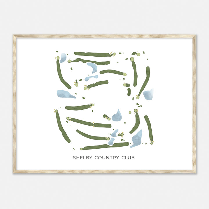 Print of Shelby Country Club Modern Map
