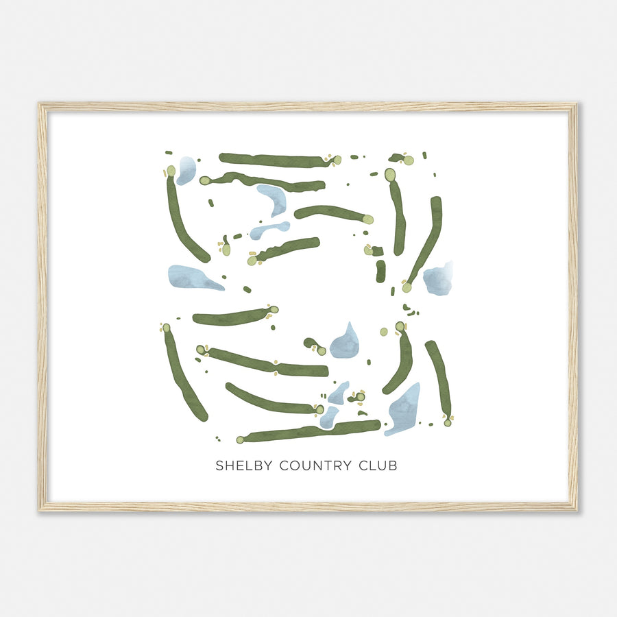Print of Shelby Country Club Modern Map