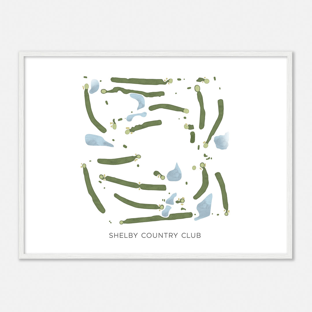 Print of Shelby Country Club Modern Map