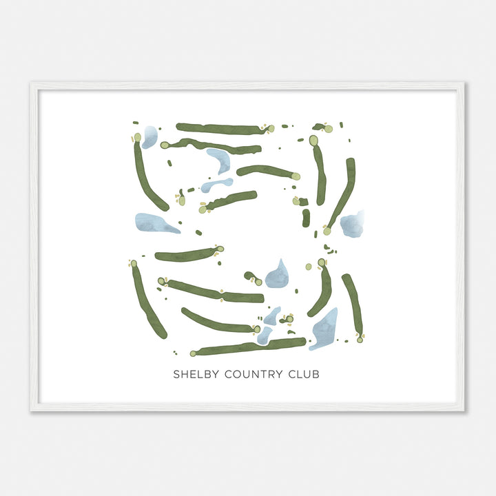 Print of Shelby Country Club Modern Map