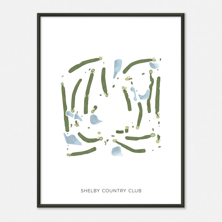 Print of Shelby Country Club Modern Map