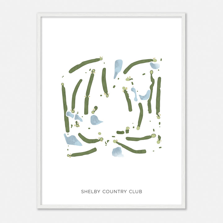Print of Shelby Country Club Modern Map