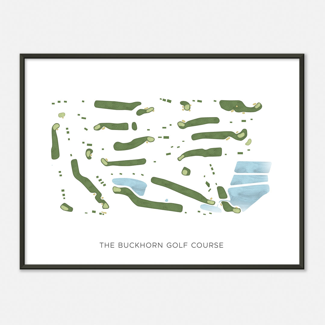 Print of The Buckhorn Golf Course Modern Map