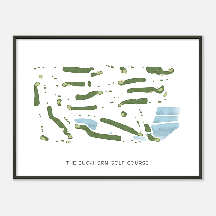 Print of The Buckhorn Golf Course Modern Map