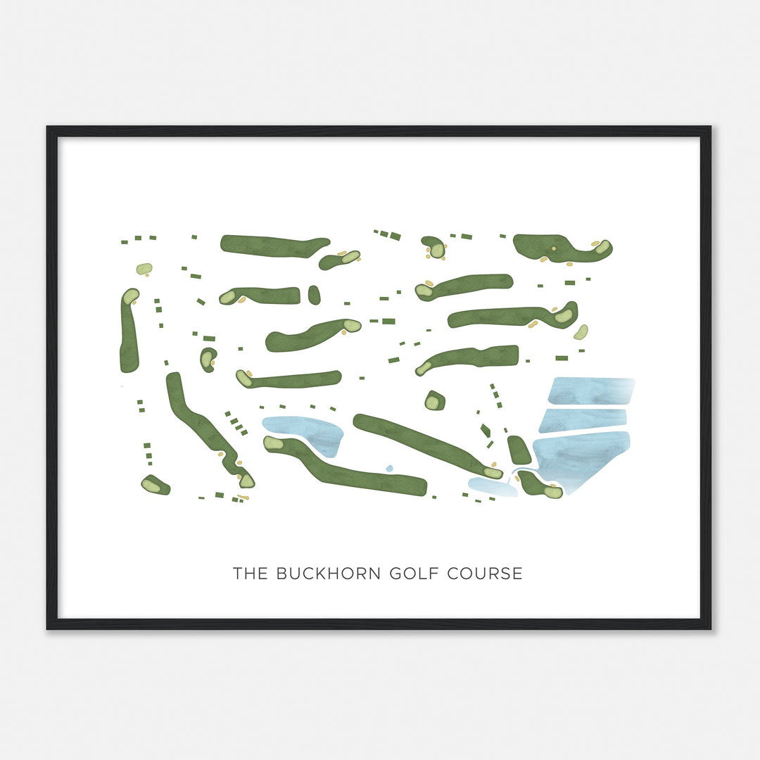 Print of The Buckhorn Golf Course Modern Map