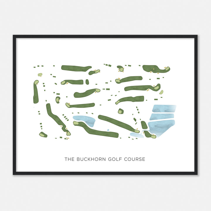 Print of The Buckhorn Golf Course Modern Map