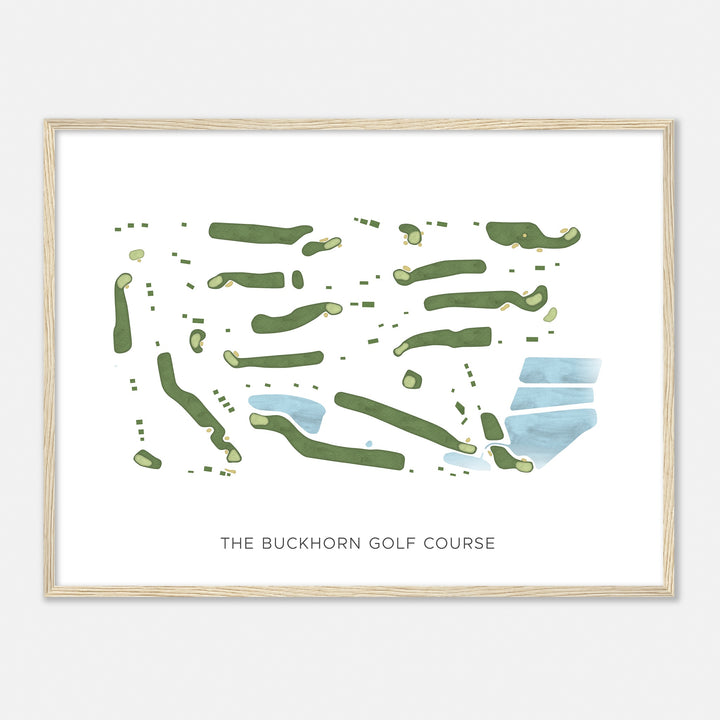 Print of The Buckhorn Golf Course Modern Map