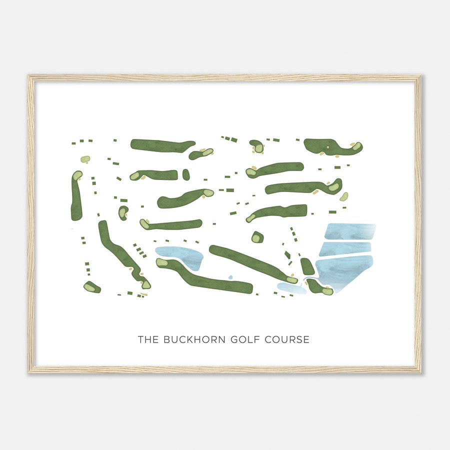 Print of The Buckhorn Golf Course Modern Map