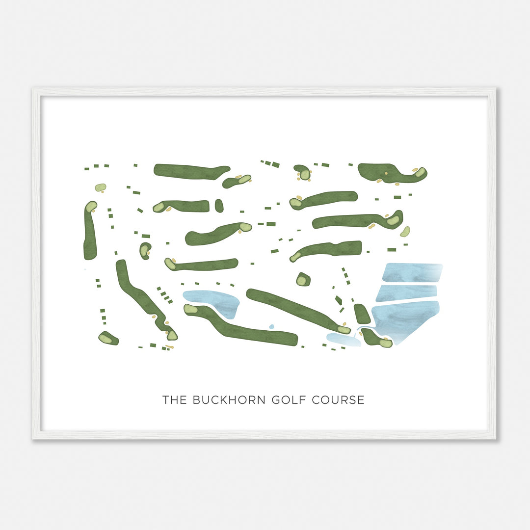 Print of The Buckhorn Golf Course Modern Map