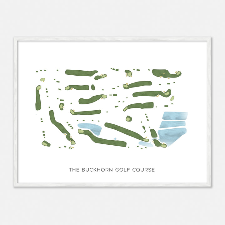 Print of The Buckhorn Golf Course Modern Map