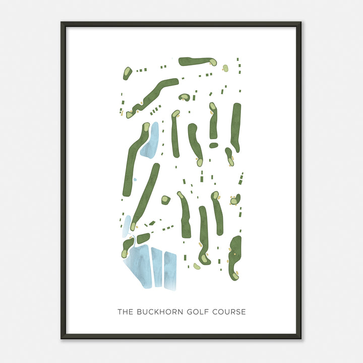Print of The Buckhorn Golf Course Modern Map