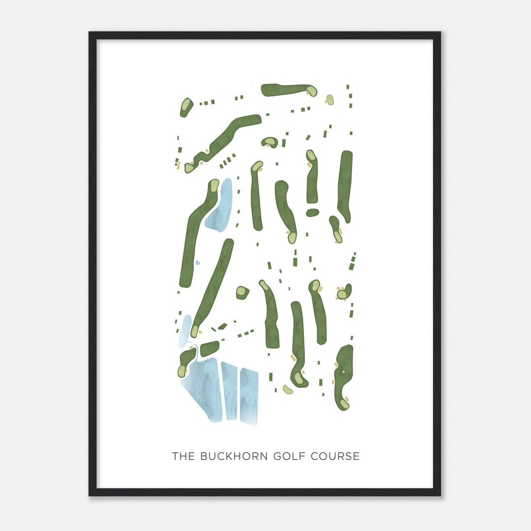Print of The Buckhorn Golf Course Modern Map