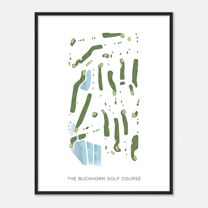 Print of The Buckhorn Golf Course Modern Map