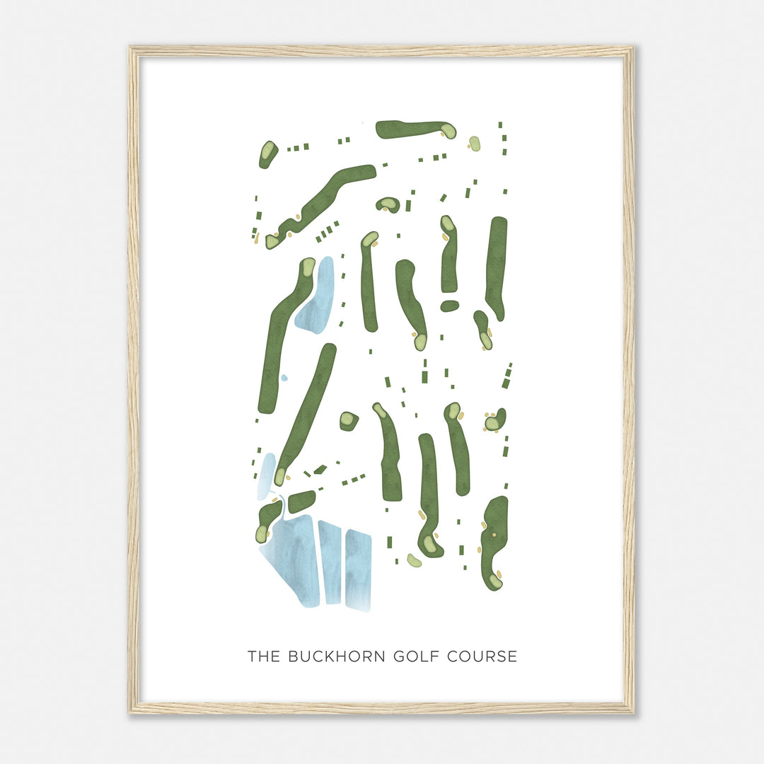 Print of The Buckhorn Golf Course Modern Map