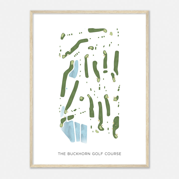 Print of The Buckhorn Golf Course Modern Map