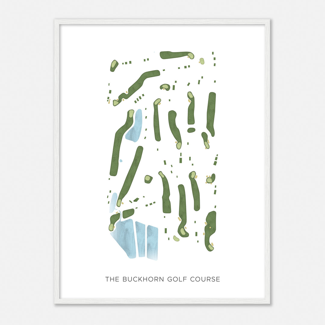Print of The Buckhorn Golf Course Modern Map