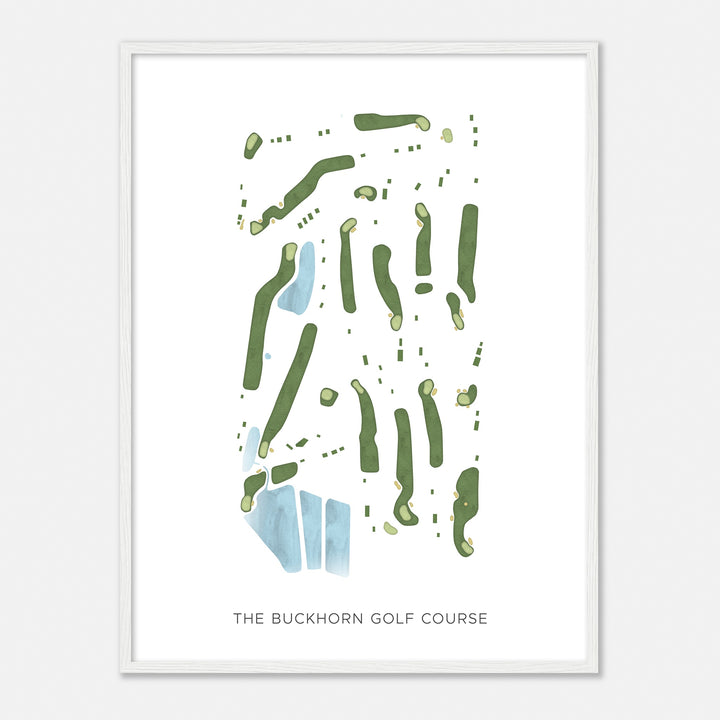 Print of The Buckhorn Golf Course Modern Map