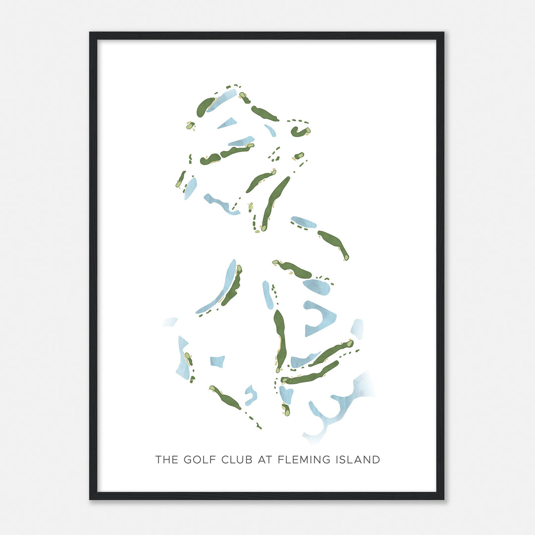 Print of The Golf Club At Fleming Island Modern Map