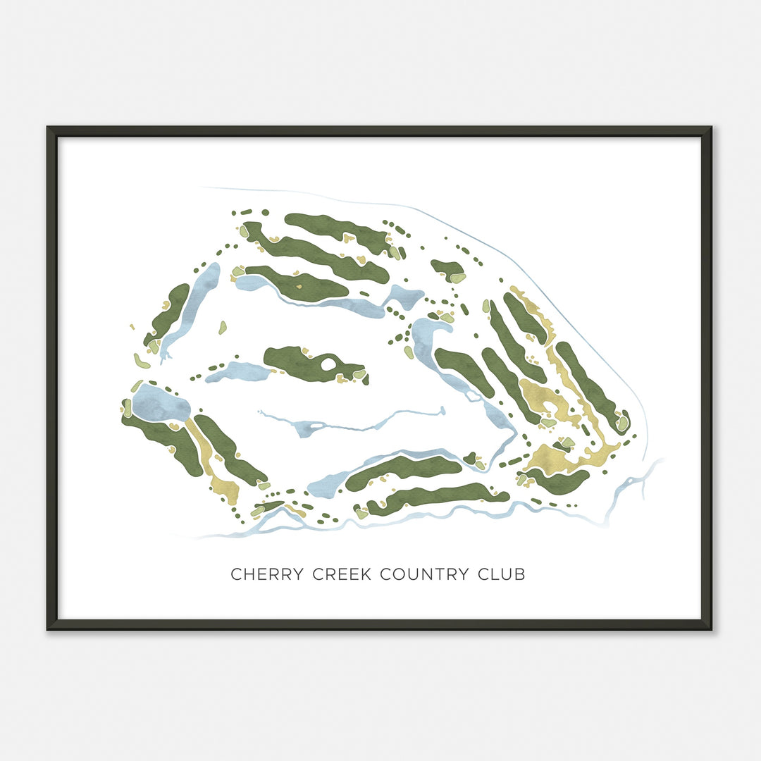 Print of Cherry Creek Country Club Modern Map