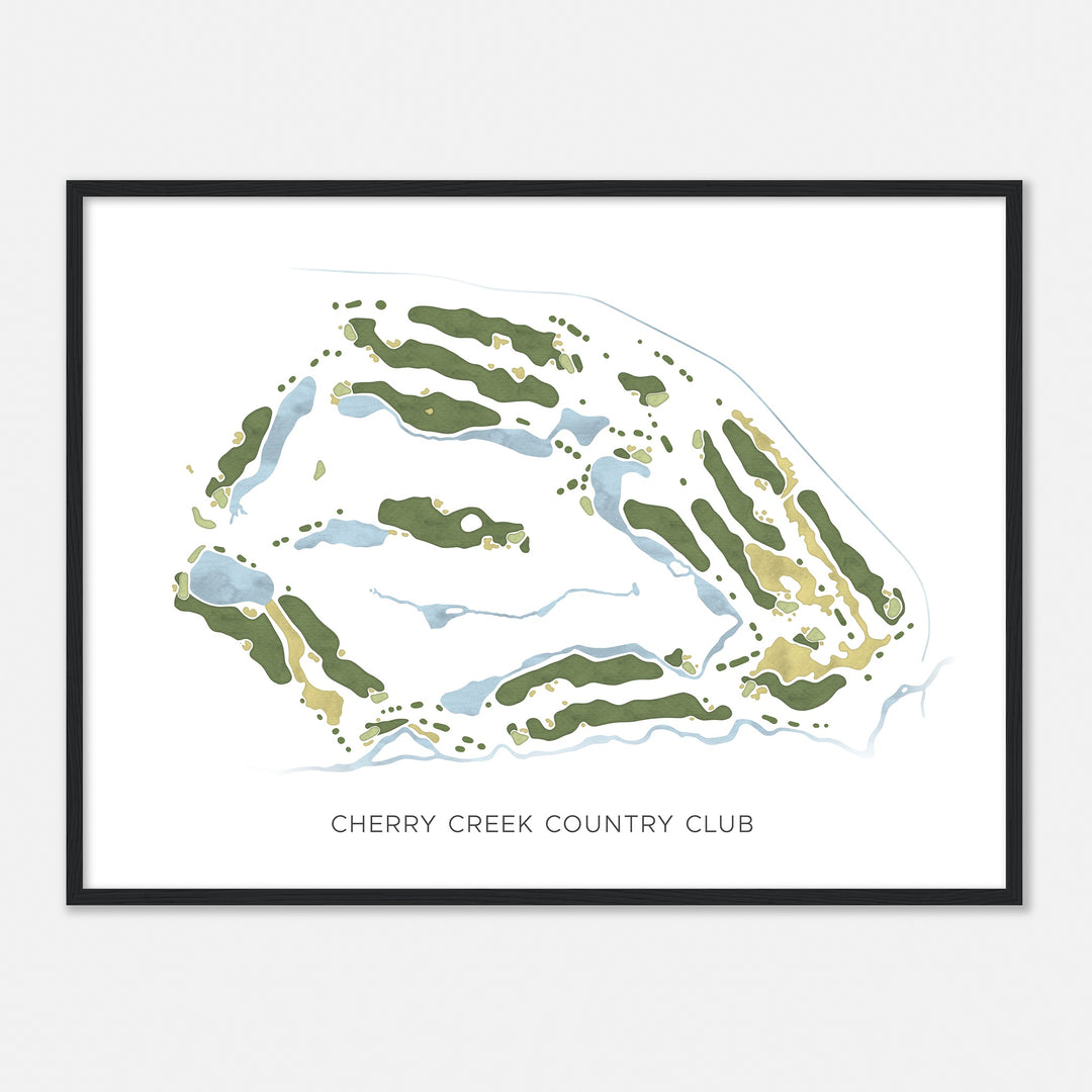 Print of Cherry Creek Country Club Modern Map