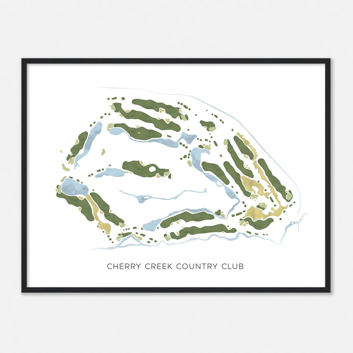 Print of Cherry Creek Country Club Modern Map