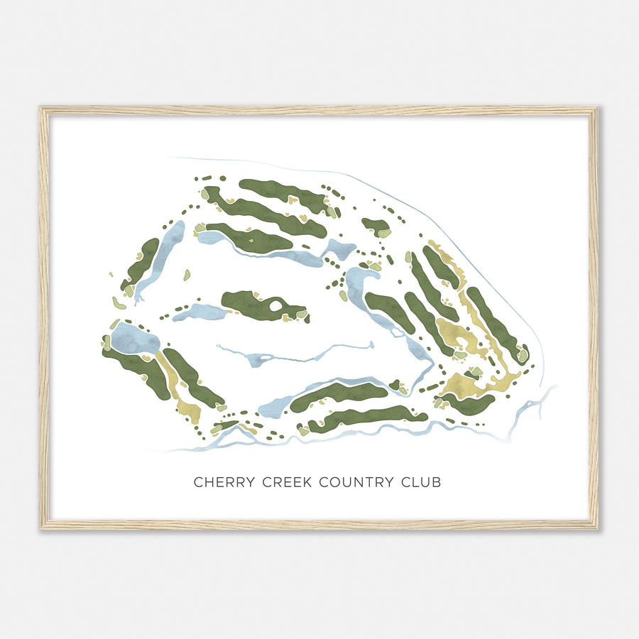 Print of Cherry Creek Country Club Modern Map