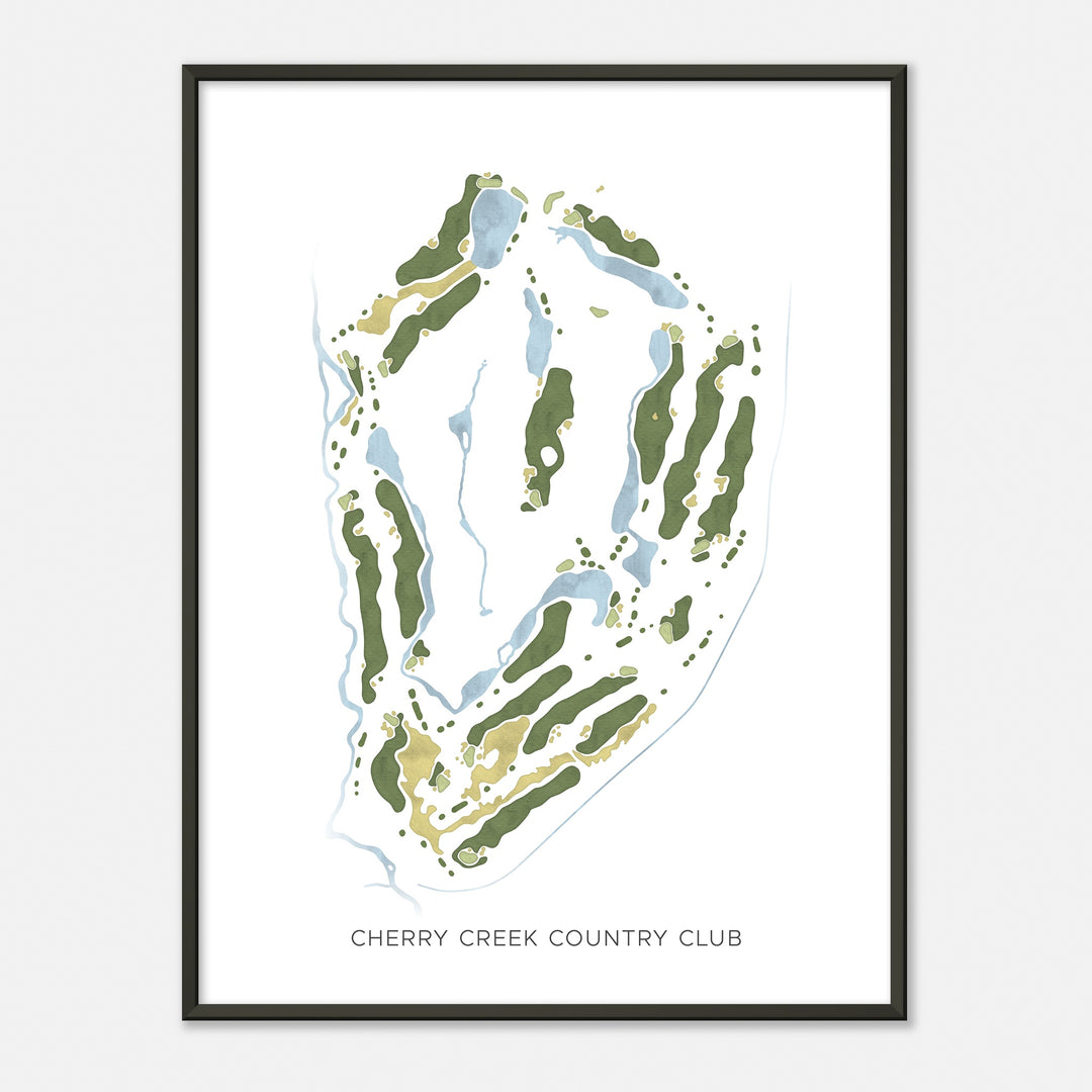 Print of Cherry Creek Country Club Modern Map