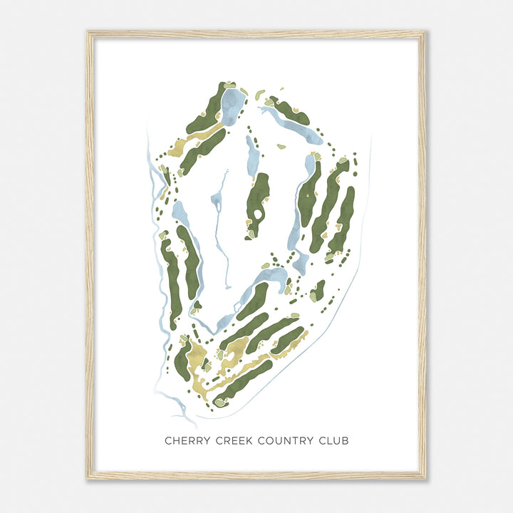 Print of Cherry Creek Country Club Modern Map