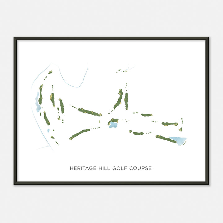 Print of Heritage Hill Golf Course Modern Map