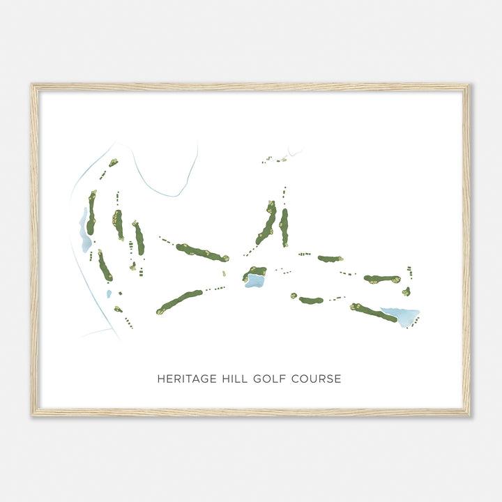 Print of Heritage Hill Golf Course Modern Map