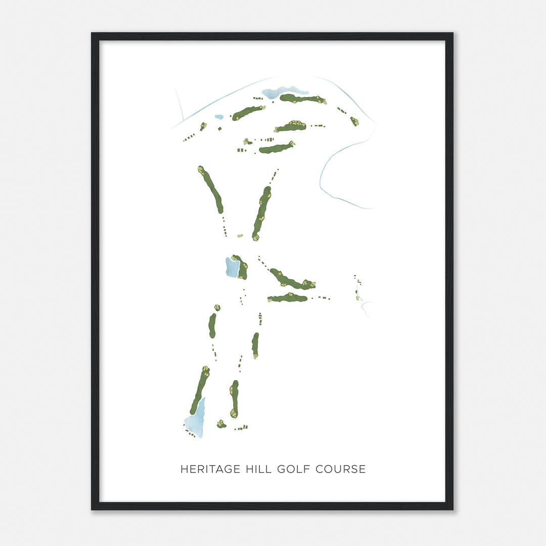 Print of Heritage Hill Golf Course Modern Map